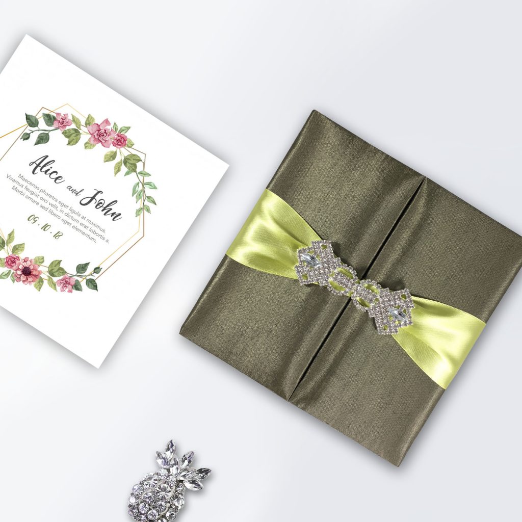 Example of luxury boxed wedding invitation design by Dennis Wisser