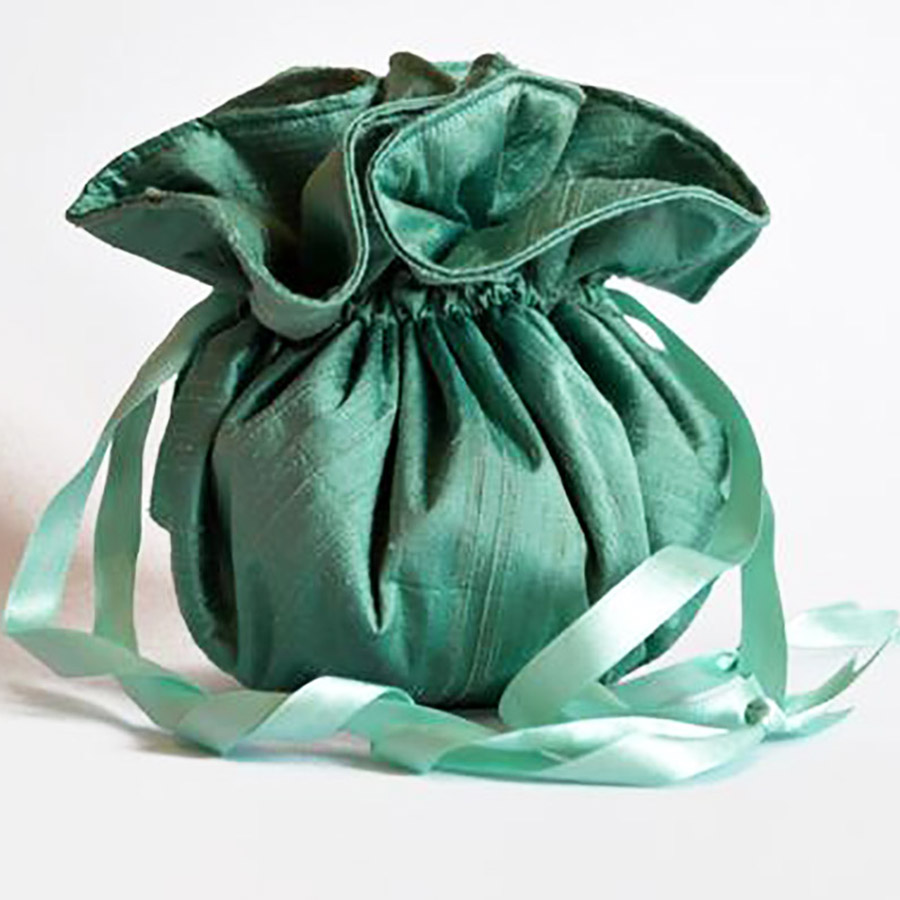 Unique Thai silk pouch used for gift and jewelry packaging