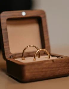 Beautiful teak wood engagement ring box from Chiang Mai, Thailand