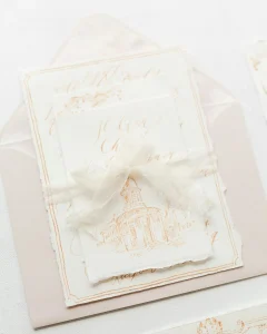 elegant wedding invitation suite