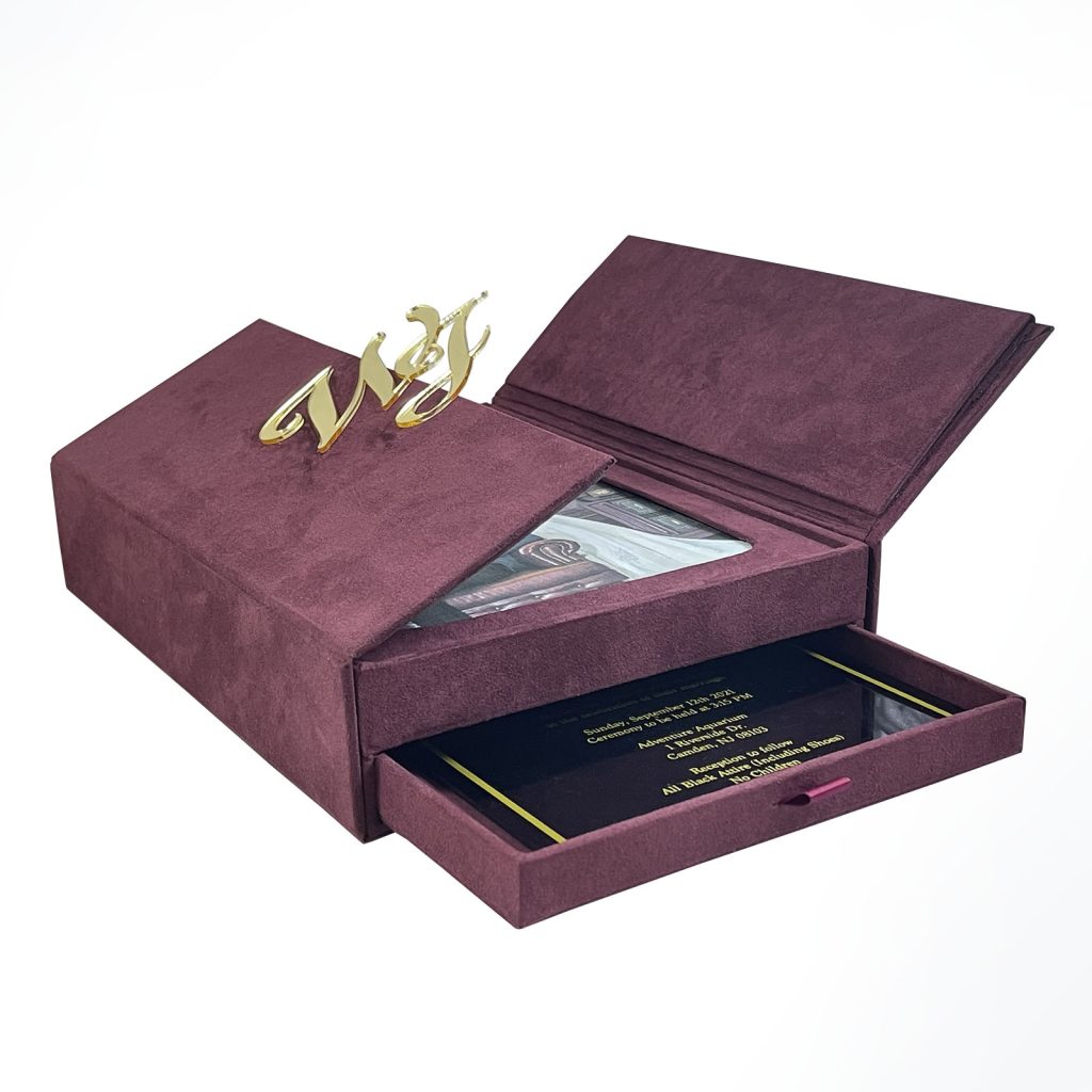 Extraordinary boxed wedding invitation creation from Dennis Wisser