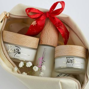 Cotton cosmetic bag with natural canvas for custom product packaging