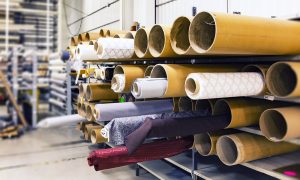 Picture of storage fabrics in a Thai bag factory