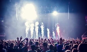 Huge stage setup for private concert during celebrity party