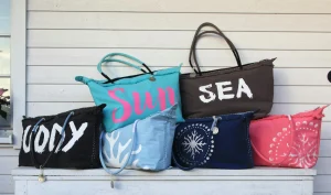 Custom printed beach bags for branding