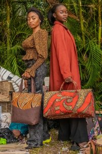 Custom printed traditional African fabric bags