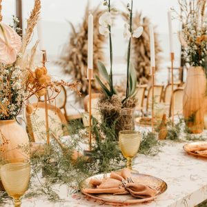 Eco-friendly wedding table decoration
