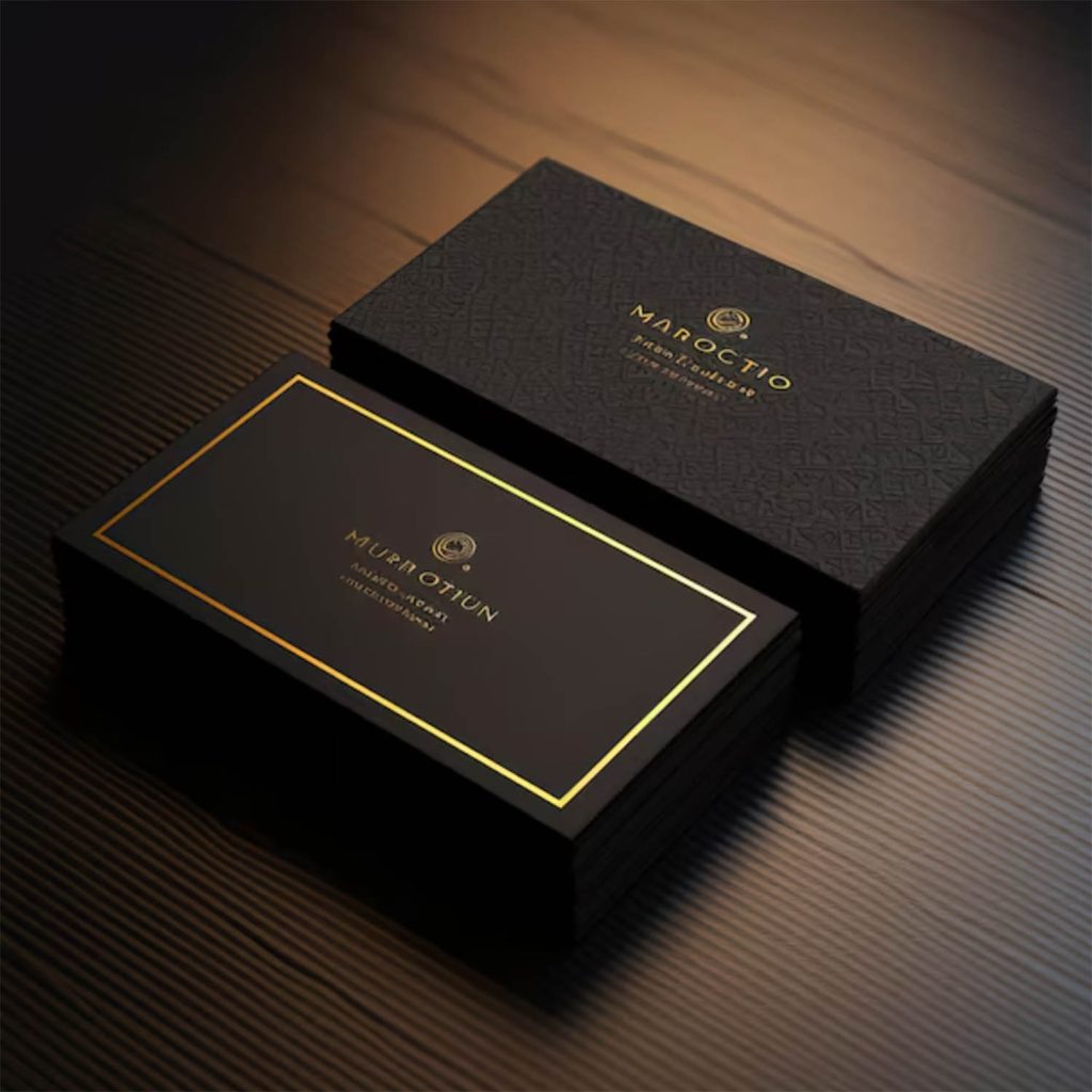 Black rigid box with gold foil stamped artwork