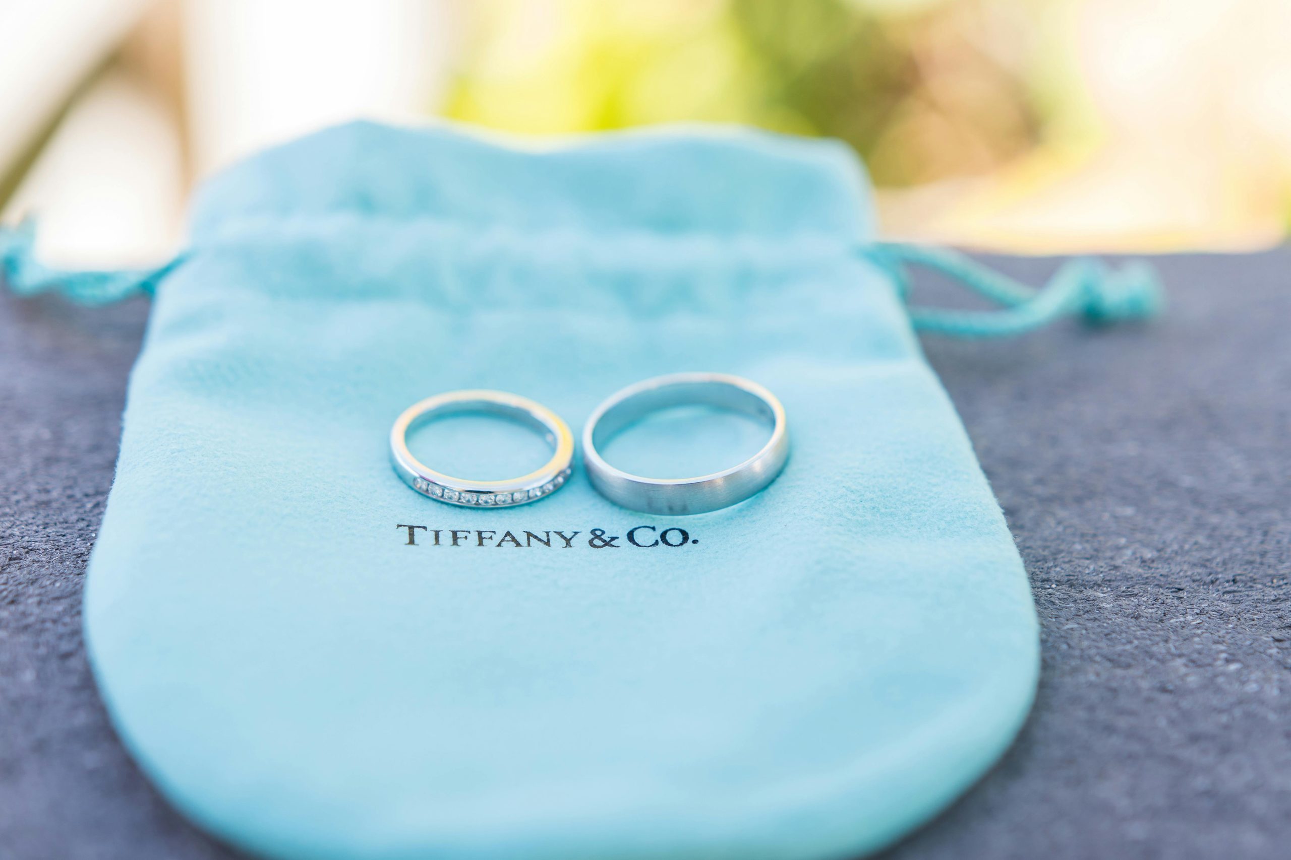 Elegant custom logo jewelry pouch from Tiffany & Co. Elegant custom logo jewelry pouch from Tiffany & Co.