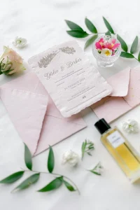 Vintage and eco-friendly wedding invitation