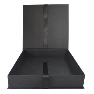 Large black mulberry paper box custom design from 2025