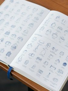 Pattern and design book with endless tote bag and gift bag designs available to wholesale buyers