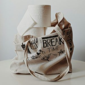 Custom graphic printed canvas shopping bag from Chiang Mai