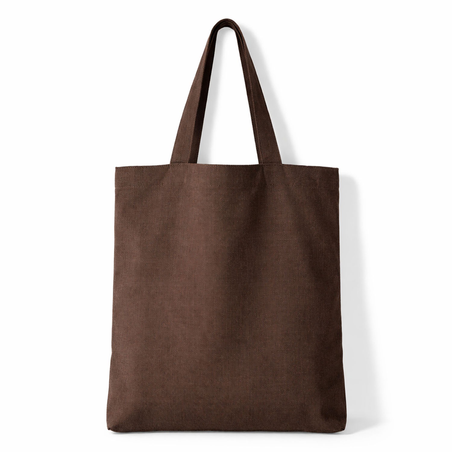 Plain chocolate brown hemp tote bag, crafted in Chiang Mai