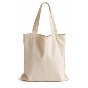 Plain canvas tote bag with unbleached, locally sourced cotton canvas from Chiang Mai, Thailand