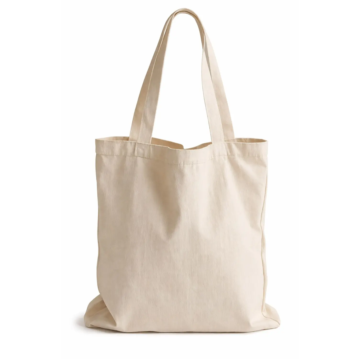 Plain canvas tote bag with unbleached, locally sourced cotton canvas from Chiang Mai, Thailand