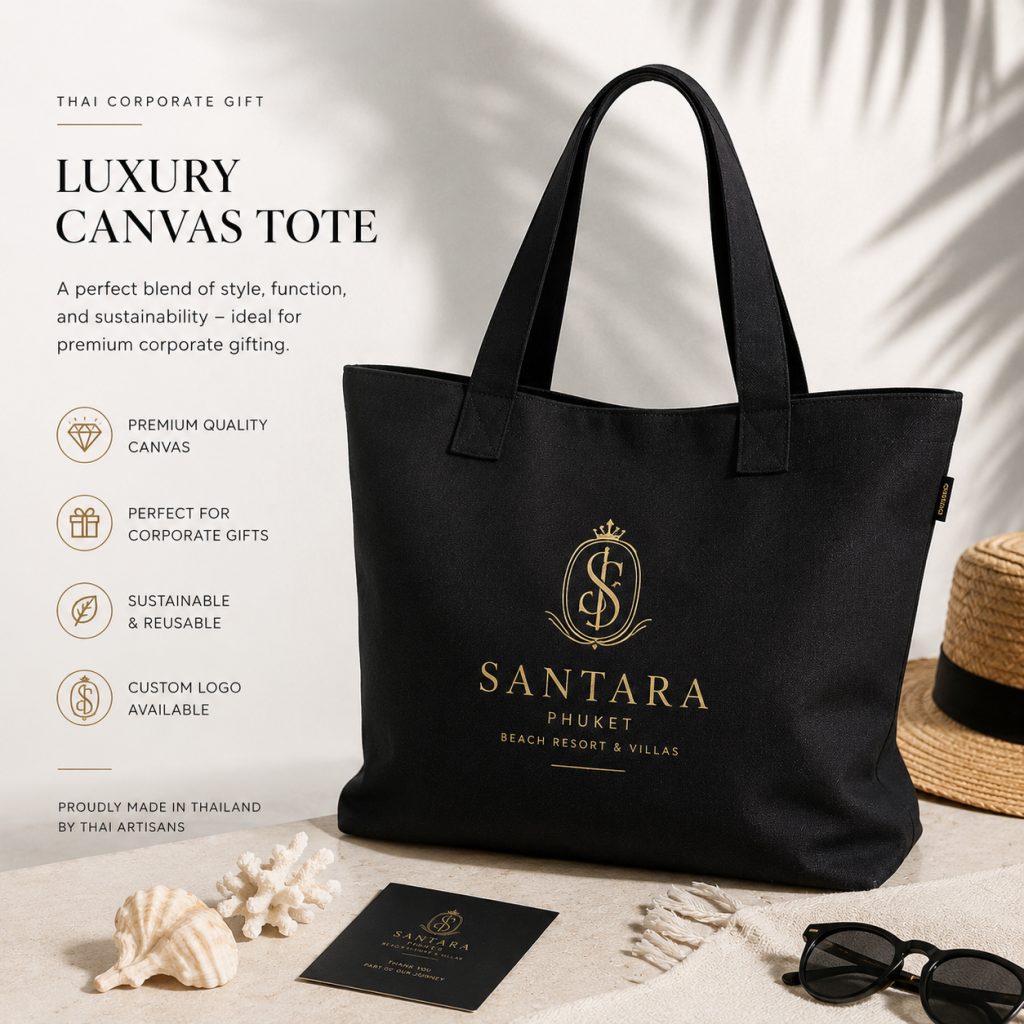 Black custom canvas beach bag